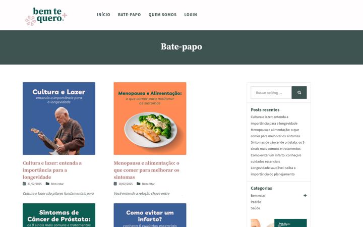 Screenshot of bemtequero60.com