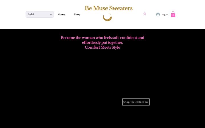 Screenshot of bemusesweaters.com
