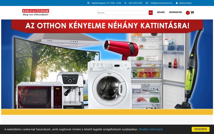 Screenshot of bemutatoterem.hu