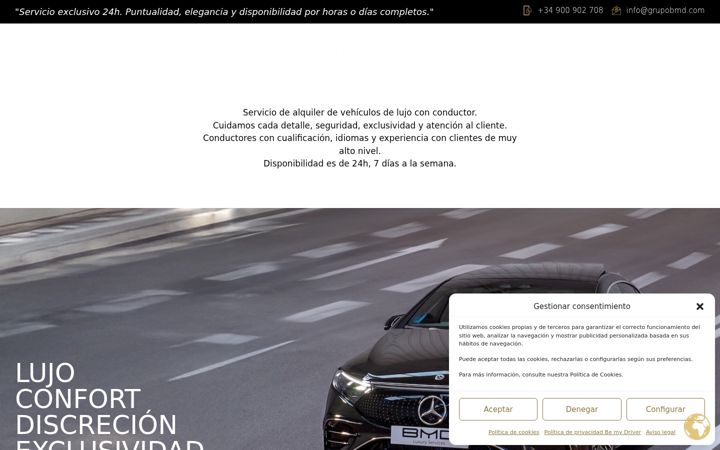 Kuvakaappaus sivustosta bemydriver.es
