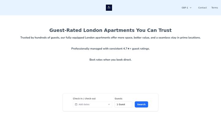 Screenshot of bemyguest.london