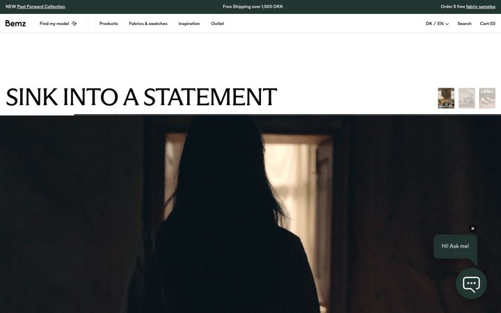 Screenshot of bemz.com