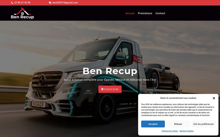 Screenshot of ben-recup.fr