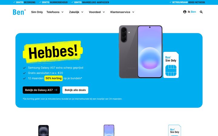 Screenshot of ben.nl