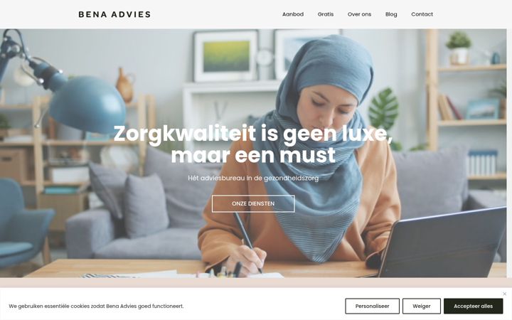 Screenshot of benaadvies.nl