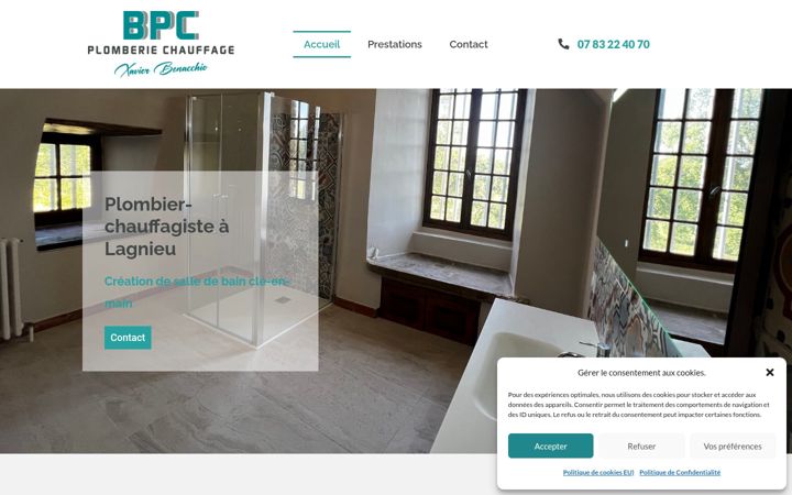 Screenshot of benacchio-plomberiechauffage.fr