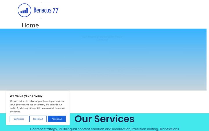 Screenshot of benacus77.com