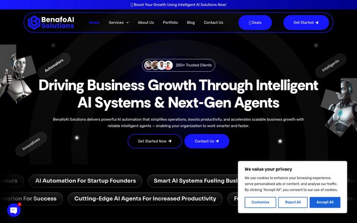 Screenshot of benafoaisolutions.com