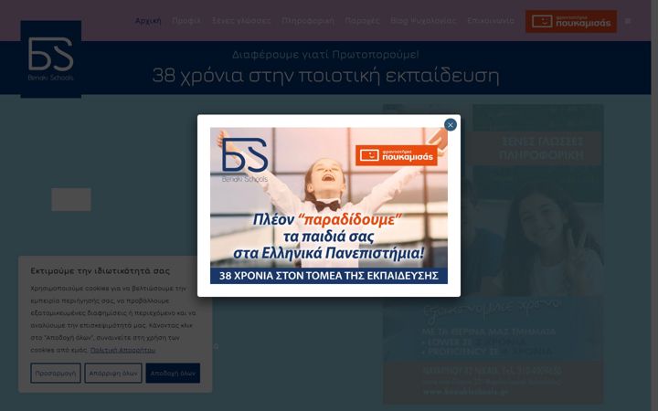 Screenshot of benakischools.gr