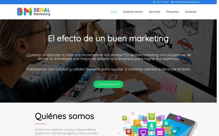 Screenshot of benalmarketing.es