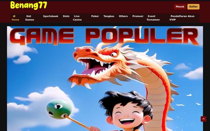 Screenshot of benang77.net