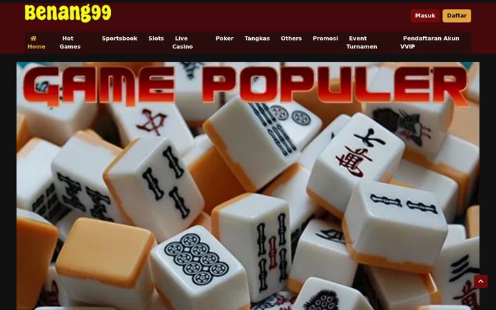 Screenshot of benang99.com