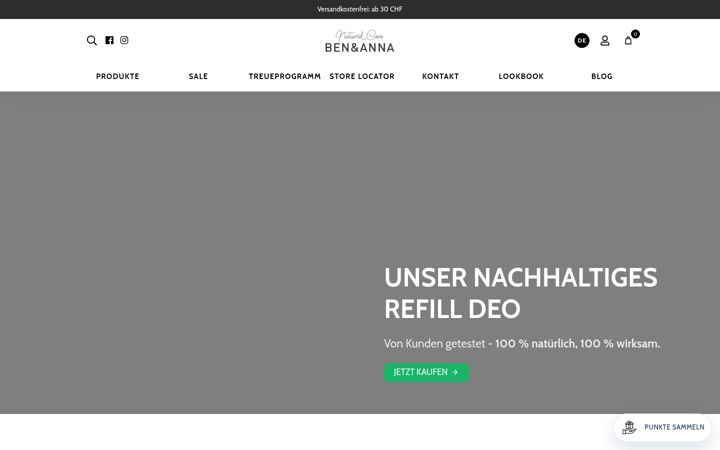 Screenshot of benanna.ch