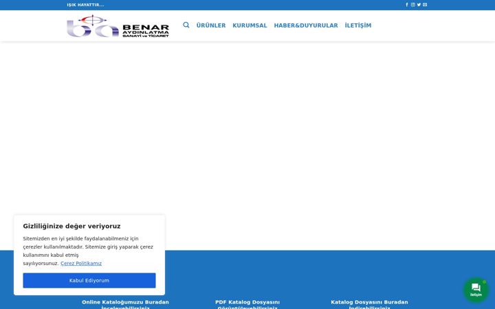 Screenshot of benaraydinlatma.com.tr
