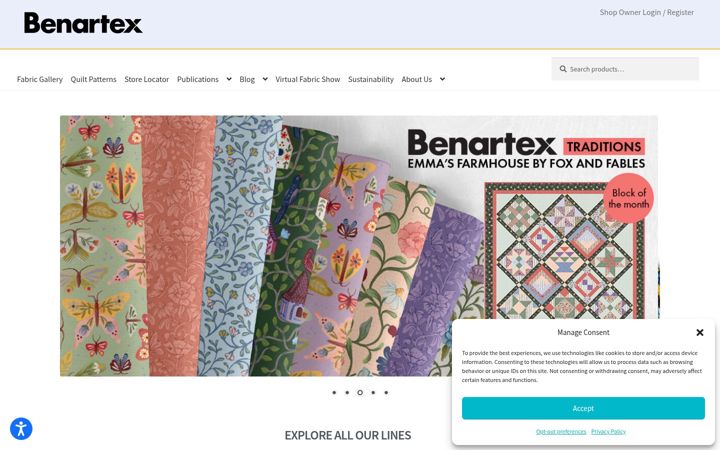 Screenshot of benartex.com