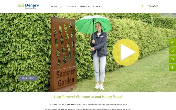 Screenshot of benary.com