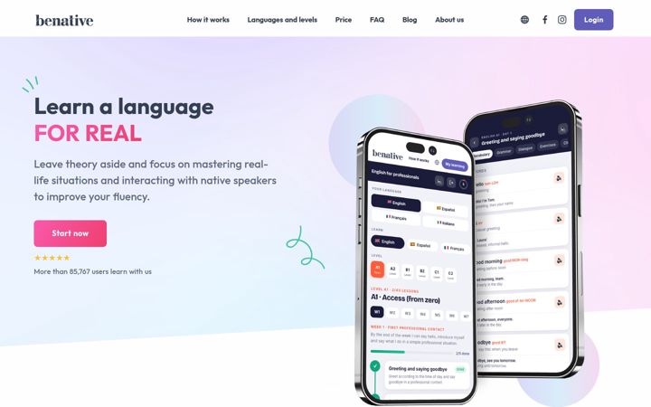 Screenshot of benative.pro