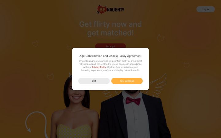 Screenshot of benaughty.com
