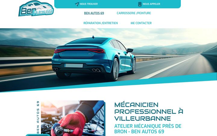 Screenshot of benautos69.fr