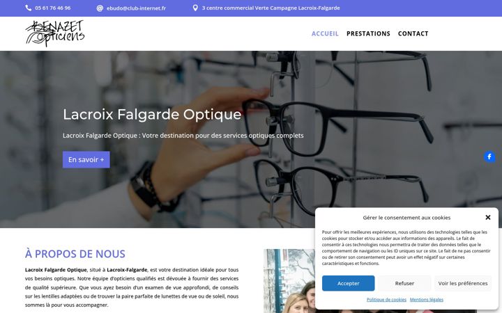 Screenshot ta' benazet-opticien.fr