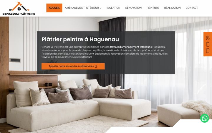 Screenshot of benazouzplatrerie.fr