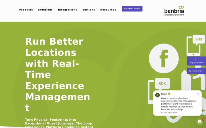 Screenshot of benbria.com