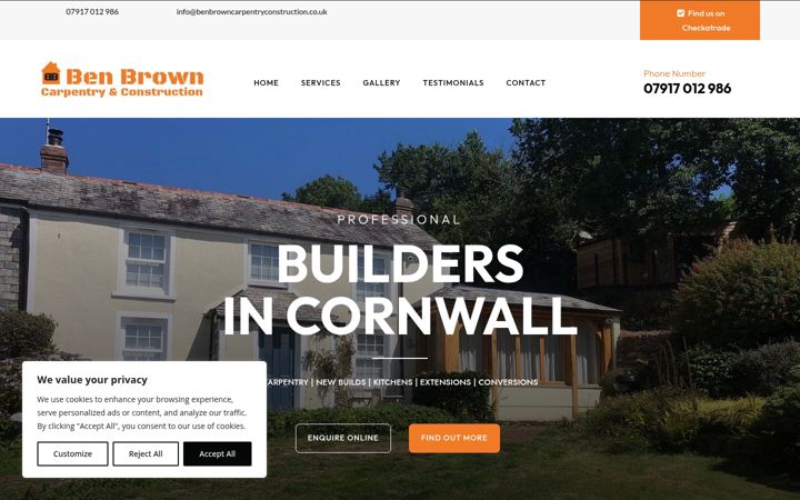 Képernyőkép: benbrowncarpentryconstruction.co.uk