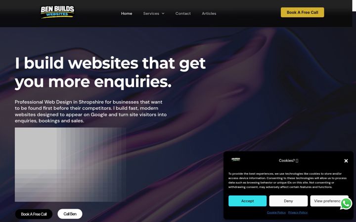 Képernyőkép: benbuildswebsites.co.uk