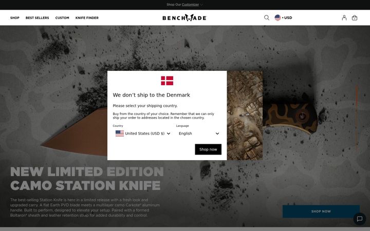 Screenshot ta' benchmadecutlery.net