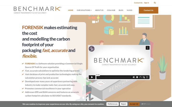 Screenshot stránky benchmark-consulting.co.uk