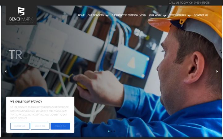 Screenshot of benchmark-electrical.co.uk