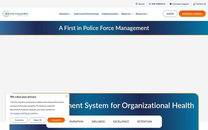 Screenshot of benchmarkanalytics.com
