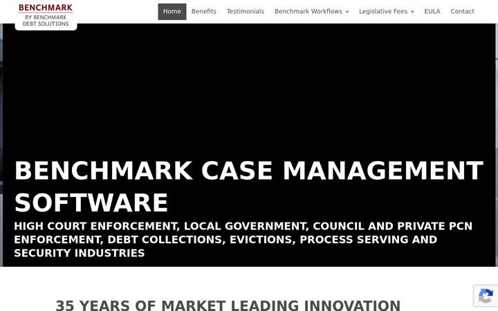 Screenshot stránky benchmarkdebtsolutions.co.uk
