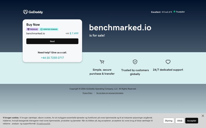 Screenshot of benchmarked.io
