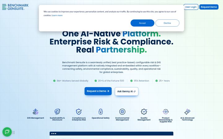 Screenshot of benchmarkgensuite.com