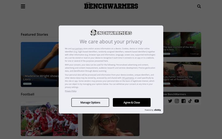 Screenshot of benchwarmers.ie