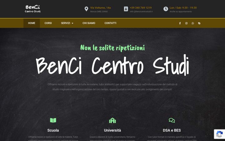 Screenshot of bencicentrostudi.it