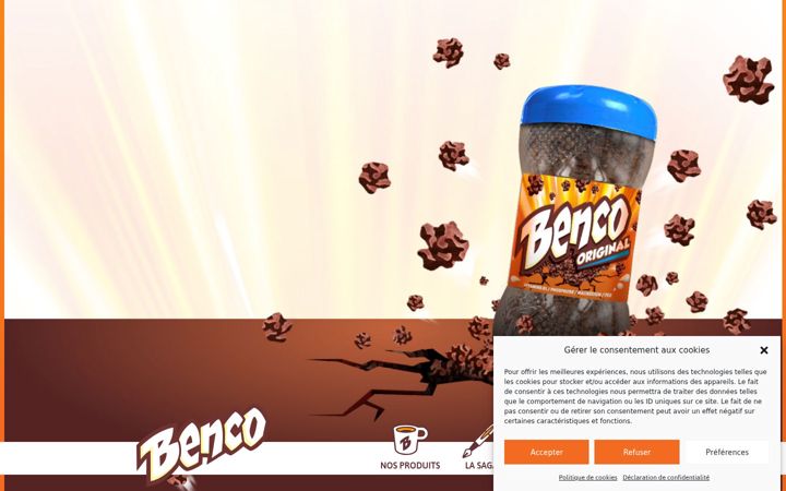 Screenshot of benco-choco.fr