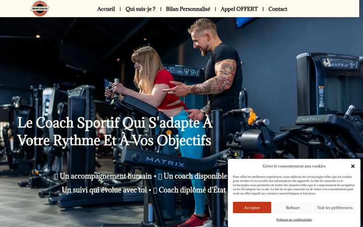 Screenshot of bencoach.fr