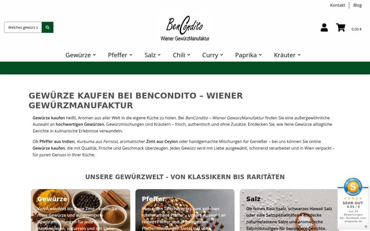 Screenshot of bencondito.at