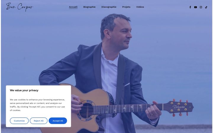 Screenshot of bencooper.fr