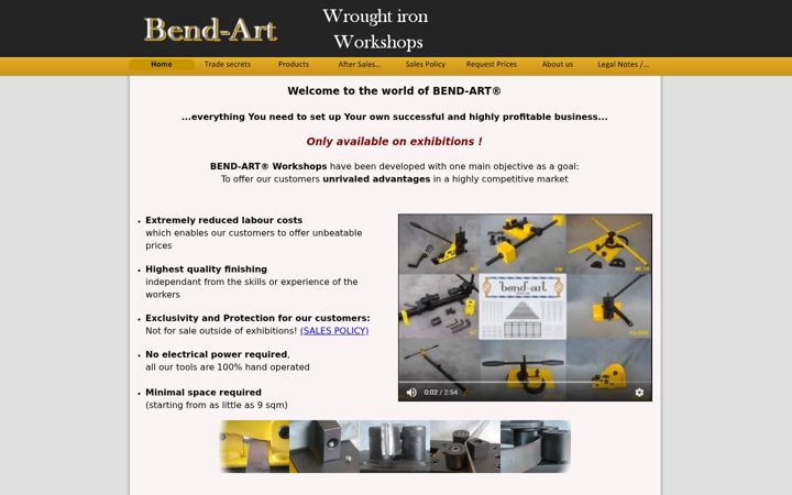 Screenshot van bend-art.com