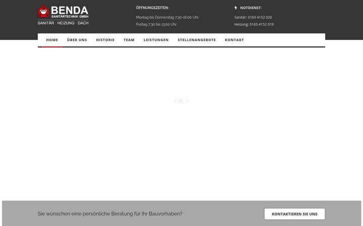 Ekrano kopija benda-sanitaertechnik.de