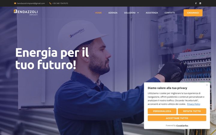 Screenshot of bendazzoliimpianti.com