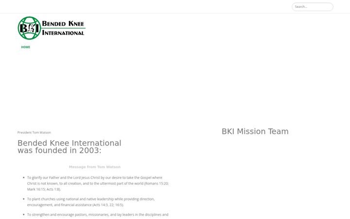 Screenshot of bendedknee.org