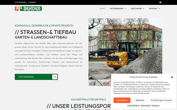 Screenshot of bender-bau.com