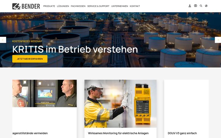 Screenshot of bender-group.com