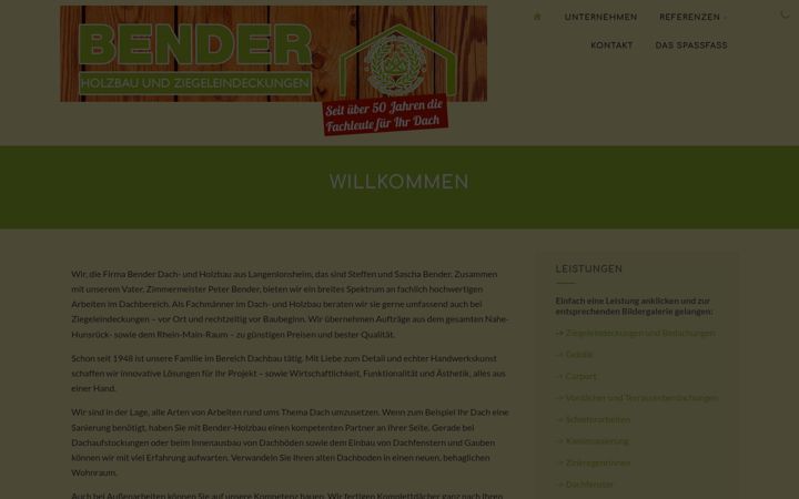 Screenshot of bender-holzbau.de