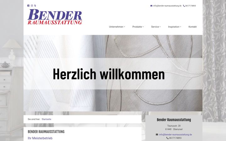 Screenshot of bender-raumausstattung.de