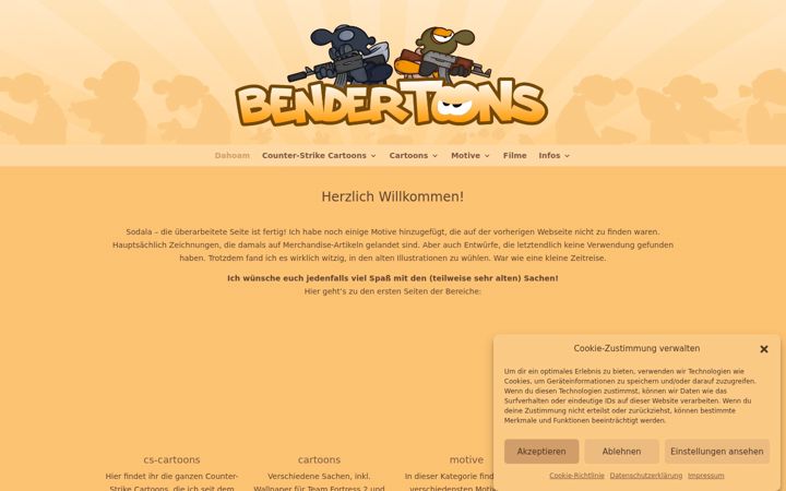 Ekrano kopija bender-toons.de